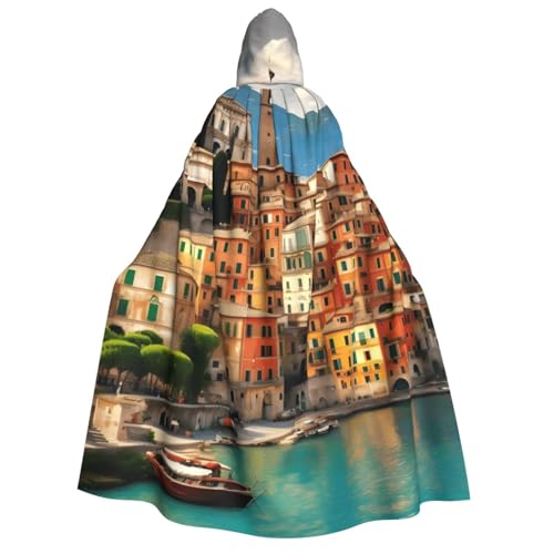 KLJnmbb Wunderschöner Kapuzenumhang mit Italien-Druck, Cosplay, Erwachsene, Halloween, Weihnachten, Karneval, Themenpartys, vielseitig einsetzbar KLJnmbb Wunderschöner Kapuzenumhang mit Italien-Druck, Cosplay, Erwachsene, Halloween, Weihnachten, Karneval, Themenpartys, vielseitig einsetzbar von KLJnmbb