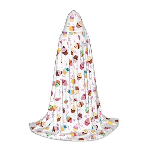 Kapuzenumhang mit köstlichem Cupcake-Aufdruck, für Erwachsene, Teenager, Kinder, verschiedene Zauberer-Umhang, RobeHalloween, Karneval, Cosplay Kapuzenumhang mit köstlichem Cupcake-Aufdruck, für Erwachsene, Teenager, Kinder, verschiedene Zauberer-Umhang, RobeHalloween, Karneval, Cosplay von KLJnmbb