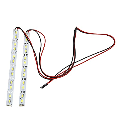 KLKNE LED-Streifen 6 V aus Aluminium, 24 LEDs, für 1/10 1/8 RC Auto von KLKNE