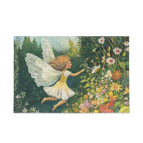 Beauty Fairy Flower Garden Jigsaw Wooden Jigsaw Puzzles Difficult Games for Adults 1000 Piece von KLL