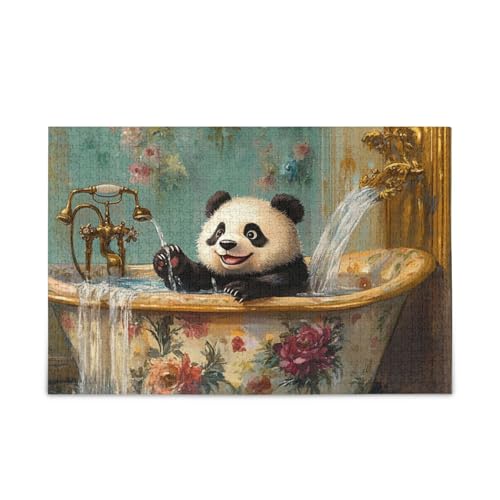 Cartoon Panda Retro Badewanne Puzzle Holzpuzzles Schwierige Spiele für Erwachsene 1000 Teile Cartoon Panda Retro Badewanne Puzzle Holzpuzzles Schwierige Spiele für Erwachsene 1000 Teile von KLL