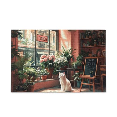 Charming Florist Shop Feline Serenity Jigsaw Puzzles Holzpuzzles Schwierige Spiele für Erwachsene 1000 Teile Charming Florist Shop Feline Serenity Jigsaw Puzzles Holzpuzzles Schwierige Spiele für Erwachsene 1000 Teile von KLL