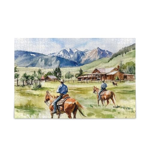 Cowboy Pferd Puzzle Holzpuzzles Lustige Spiele für Erwachsene 1000 Teile Cowboy Pferd Puzzle Holzpuzzles Lustige Spiele für Erwachsene 1000 Teile von KLL
