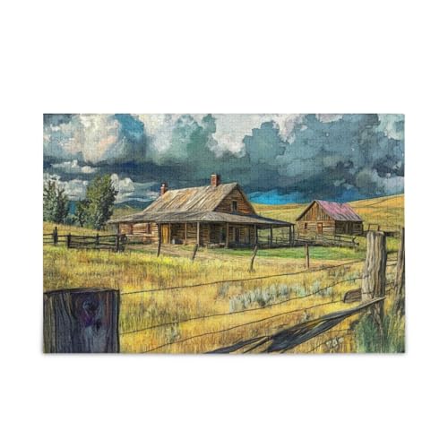 Cowboy Ranch Montana Wolke Puzzle Holzpuzzles Coole Gehirnspiele für Erwachsene 1000 Teile Cowboy Ranch Montana Wolke Puzzle Holzpuzzles Coole Gehirnspiele für Erwachsene 1000 Teile von KLL