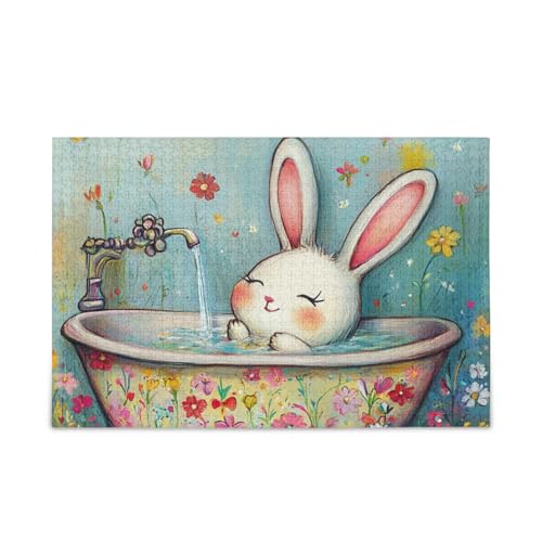 Cute Rabbit Retro Bathtub Puzzles Wooden Jigsaw Puzzles Funny Games for Adults 1000 Piece Cute Rabbit Retro Bathtub Puzzles Wooden Jigsaw Puzzles Funny Games for Adults 1000 Piece von KLL