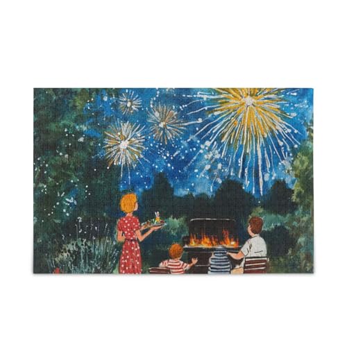Familienfeuerwerk Grillen Nettes Puzzle Holzpuzzles Schwierige Geschenke für Alter 1000 Teile Familienfeuerwerk Grillen Nettes Puzzle Holzpuzzles Schwierige Geschenke für Alter 1000 Teile von KLL