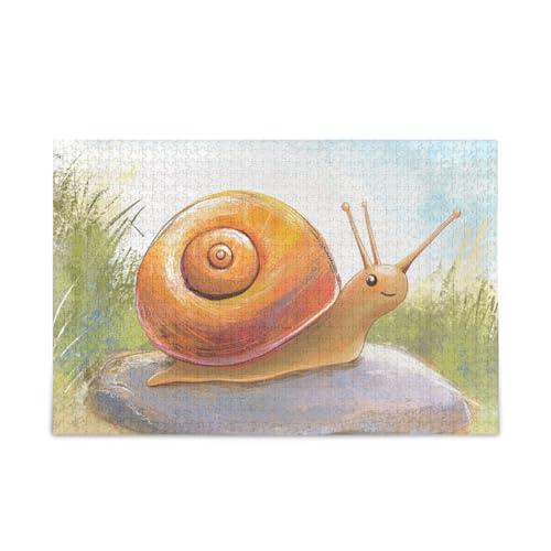 Fröhliche Schnecke auf einem Felsen Puzzle aus Holz, lustige Spiele für Teenager, 1000 Teile Fröhliche Schnecke auf einem Felsen Puzzle aus Holz, lustige Spiele für Teenager, 1000 Teile von KLL