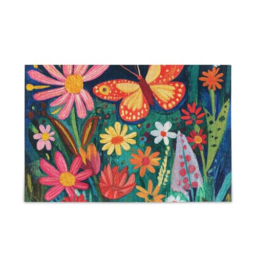 Glam Butterfly Jigsaw Puzzles Wooden Puzzles Funny Brain Teasers for Adults 1000 Pieces von KLL
