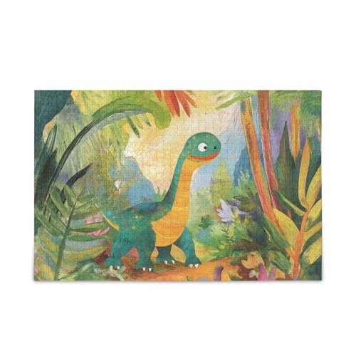 Grüner Dinosaurier Prähistorischer Dschungel Puzzles Holzpuzzles Lustige Geschenke für Erwachsene 1000 Teile Grüner Dinosaurier Prähistorischer Dschungel Puzzles Holzpuzzles Lustige Geschenke für Erwachsene 1000 Teile von KLL