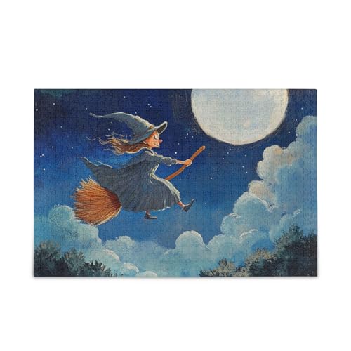 Hexenbesen Himmel Puzzle Holzpuzzles Coole Spiele für Alter 1000 Teile Hexenbesen Himmel Puzzle Holzpuzzles Coole Spiele für Alter 1000 Teile von KLL