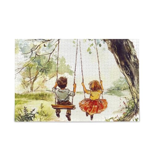 Holzpuzzle für Jungen und Mädchen, Schaukel Park, harte Gehirn-Teaser für 1000 Teile Holzpuzzle für Jungen und Mädchen, Schaukel Park, harte Gehirn-Teaser für 1000 Teile von KLL