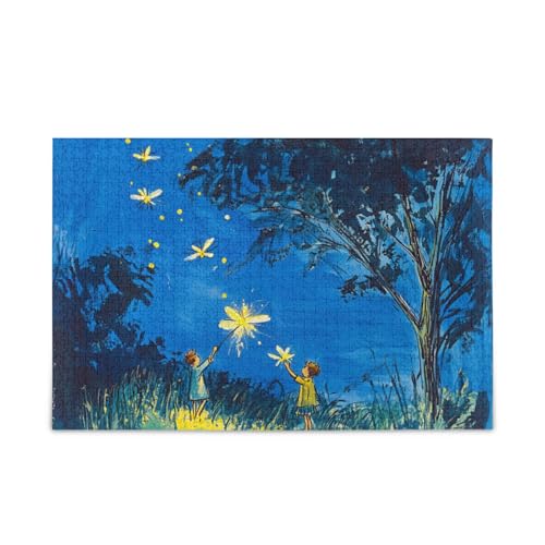 Holzpuzzle mit tiefblauem Himmel, personalisierbar, harte Geschenke für 1000 Teile Holzpuzzle mit tiefblauem Himmel, personalisierbar, harte Geschenke für 1000 Teile von KLL