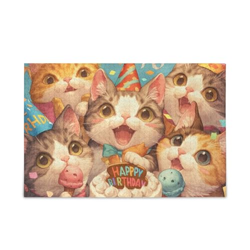 Katzen Eiscreme Kuchen Puzzles Holzpuzzle Lustige Spiele für Erwachsene 1000 Teile Katzen Eiscreme Kuchen Puzzles Holzpuzzle Lustige Spiele für Erwachsene 1000 Teile von KLL