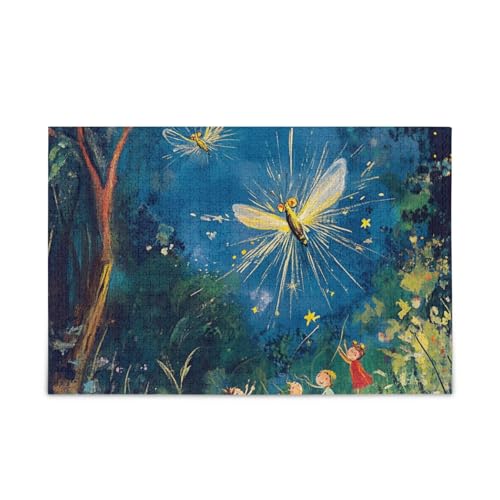 Kinder jagen Glühwürmchen Personalisierte Puzzles Holzpuzzle Lustige Geschenke für Erwachsene 1000 Teile Kinder jagen Glühwürmchen Personalisierte Puzzles Holzpuzzle Lustige Geschenke für Erwachsene 1000 Teile von KLL