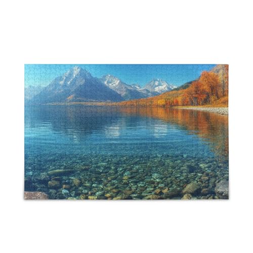 Lake Mountains Natur's Beauty Jigsaw Wooden Jigsaw Puzzles Lustige Spiele für Erwachsene 1000 Teile von KLL