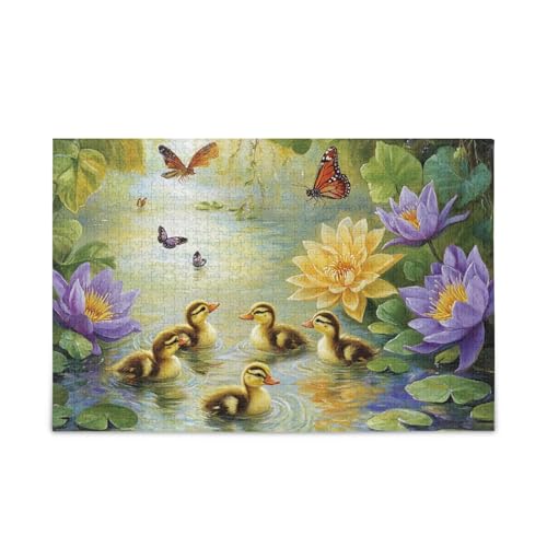 Lily - Pond Lullaby: Encklings and Butterflies 'Enchantment Puzzle Wooden Puzzles Hard Brain Teasers for Aged 1000 Pieces von KLL