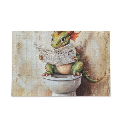 Niedlicher Drache Vintage Toilette Lesen Zeitung Puzzle Holzpuzzles Schwierige Spiele für Erwachsene 1000 Teile Niedlicher Drache Vintage Toilette Lesen Zeitung Puzzle Holzpuzzles Schwierige Spiele für Erwachsene 1000 Teile von KLL