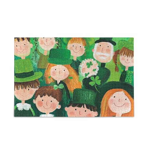 Patrick's Day Grüne Kleidung Hüte grüne Kleeblätter Puzzle Holzpuzzle Lustige Geschenke für Alter 1000 Teile Patrick's Day Grüne Kleidung Hüte grüne Kleeblätter Puzzle Holzpuzzle Lustige Geschenke für Alter 1000 Teile von KLL