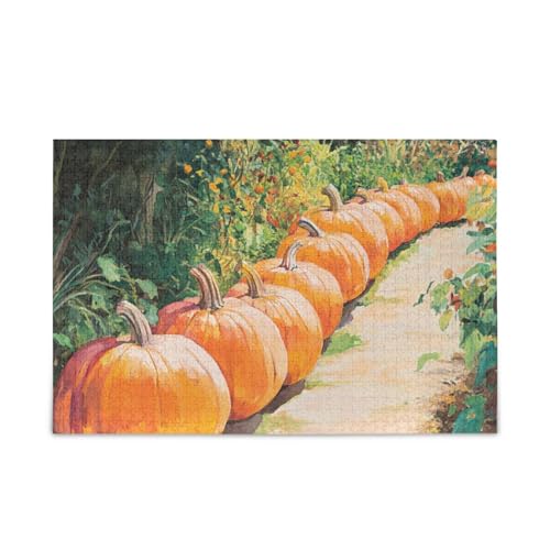 Pumpkins Path Puzzles aus Holz, harte Gehirn-Teaser für 1000 Teile von KLL