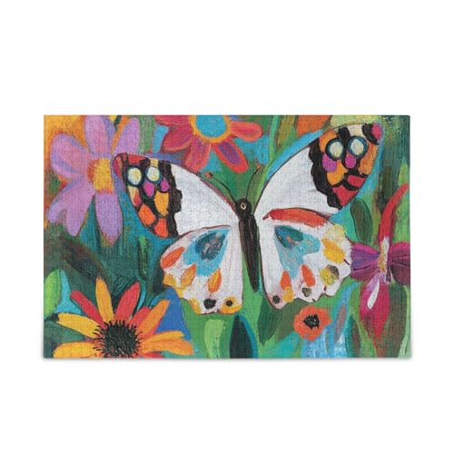 Puzzle mit bunten Schmetterlingen, Holzpuzzle, harte Gehirnspiele für 1000 Teile Puzzle mit bunten Schmetterlingen, Holzpuzzle, harte Gehirnspiele für 1000 Teile von KLL