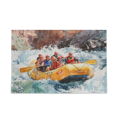 Rafting Colorado River Puzzle, Holzpuzzle, harte Geschenke für ältere Menschen, 1000 Teile Rafting Colorado River Puzzle, Holzpuzzle, harte Geschenke für ältere Menschen, 1000 Teile von KLL