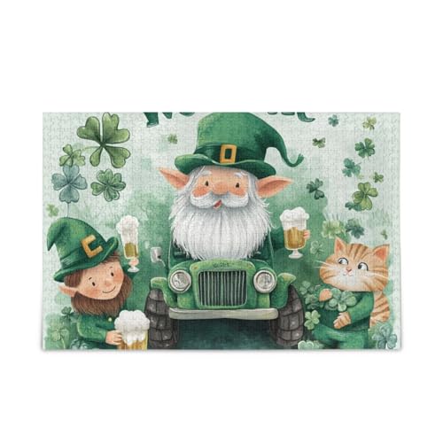 St Lucky Gnomes Cat Puzzles Wooden Jigsaw Puzzles Difficult Games for Adults 1000pcs von KLL