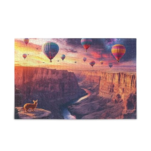 Sundown Serenade Canyon and Balloon Reverie Jigsaw Puzzle Wooden Jigsaw Puzzles Funny Gifts for Aged 1000 Pieces von KLL