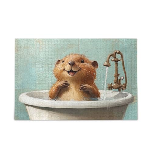 Sweet Beaver Retro Badewanne Puzzle Holzpuzzles Schwierige Geschenke für Erwachsene 1000 Teile Sweet Beaver Retro Badewanne Puzzle Holzpuzzles Schwierige Geschenke für Erwachsene 1000 Teile von KLL