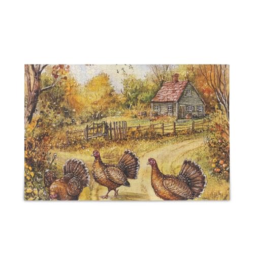 Truthahn Bauernhof Herbst Puzzle Holzpuzzles Schwierige Geschenke für Alter 1000 Teile Truthahn Bauernhof Herbst Puzzle Holzpuzzles Schwierige Geschenke für Alter 1000 Teile von KLL