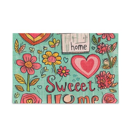 Valentinstag Blumen Rot Liebe Herz Home Sweet Puzzle Holzpuzzles Coole Gehirnspiele für Erwachsene 1000 Teile von KLL