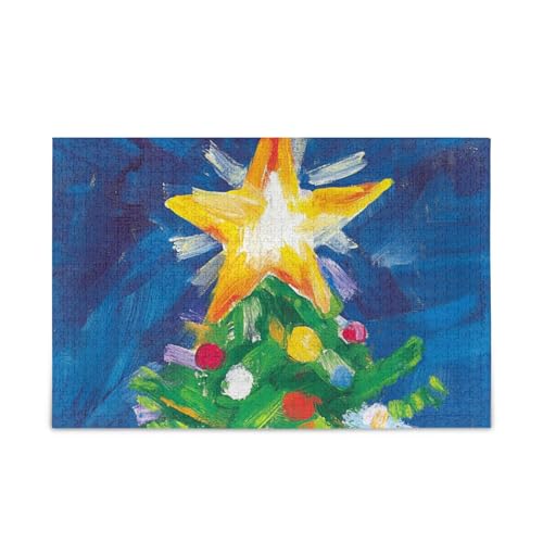 Weihnachtsbaum Stern Puzzles Holzpuzzles Schwierige Spiele für Erwachsene 1000 Teile Weihnachtsbaum Stern Puzzles Holzpuzzles Schwierige Spiele für Erwachsene 1000 Teile von KLL