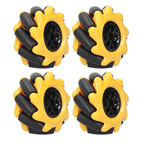 Klljrfw Mecanum Wheel, 48 -mm -Omni - Smart Roboter Car Teile Zubehör DIY -Spielzeugkomponenten kompatibel mit Bausteinen und für Motoren (Zwei Paare) von KLLJRFW