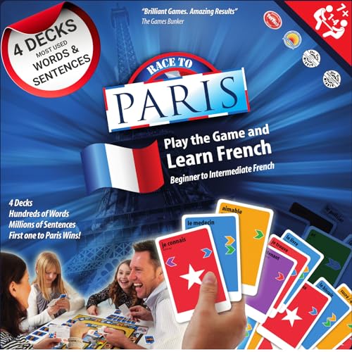 KLOO Brettspiel Lerne Französich zu sprechen (aus dem Englischen) - Race to Paris von KLOO