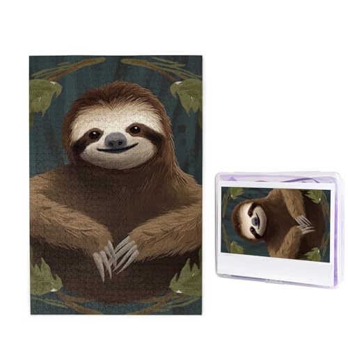 1000 Teile Holzpuzzle für Erwachsene und Kinder, personalisiertes Faultier Foto Puzzle für Erwachsene und Kinder, Familienspielnächte, 50 x 49,5 cm 1000 Teile Holzpuzzle für Erwachsene und Kinder, personalisiertes Faultier Foto Puzzle für Erwachsene und Kinder, Familienspielnächte, 50 x 49,5 cm von KLOPH
