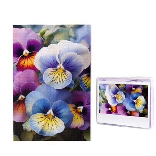 1000-teiliges Puzzle für Erwachsene, Holzpuzzle Stiefmütterchen, Perfektion, Fotopuzzle, individuelles personalisiertes Bilderpuzzle für Erwachsene und Kinder, Familienspielabende, 50 x 49,5 cm Puzzle 1000-teiliges Puzzle für Erwachsene, Holzpuzzle Stiefmütterchen, Perfektion, Fotopuzzle, individuelles personalisiertes Bilderpuzzle für Erwachsene und Kinder, Familienspielabende, 50 x 49,5 cm Puzzle von KLOPH
