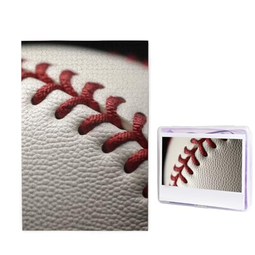 1000-teiliges Puzzle für Erwachsene, herausforderndes Holz-Puzzle, Baseball-Spitze, Nahaufnahme, Fotopuzzle, individuelles Bild, Puzzle für Erwachsene und Kinder, Familienspielabende, 50 x 49,5 cm von KLOPH