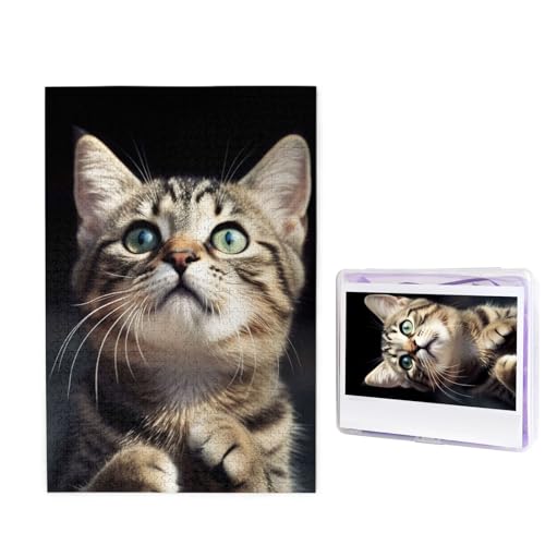 1000-teiliges Puzzle für Erwachsene, herausforderndes Holz-Puzzle, Katzen-Fotopuzzle, individuelles personalisiertes Bild, Puzzle für Erwachsene und Kinder, Familienspielabende, 50 x 49,5 cm Puzzle 1000-teiliges Puzzle für Erwachsene, herausforderndes Holz-Puzzle, Katzen-Fotopuzzle, individuelles personalisiertes Bild, Puzzle für Erwachsene und Kinder, Familienspielabende, 50 x 49,5 cm Puzzle von KLOPH