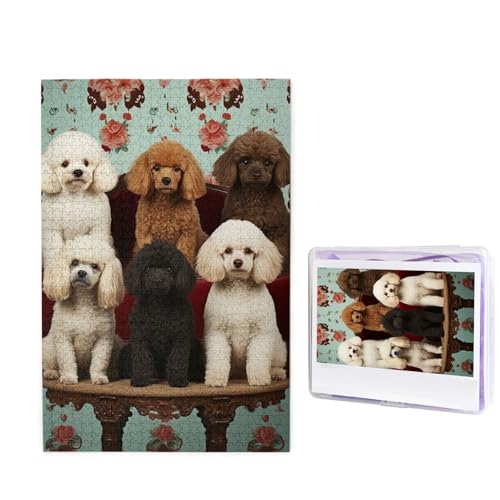 1000-teiliges Puzzle für Erwachsene, herausforderndes Holz-Puzzle, Pudel, Hunde, Fotopuzzle, individuelles Bilderpuzzle für Erwachsene und Kinder, Familienspielabende, 50 x 49,5 cm Puzzle 1000-teiliges Puzzle für Erwachsene, herausforderndes Holz-Puzzle, Pudel, Hunde, Fotopuzzle, individuelles Bilderpuzzle für Erwachsene und Kinder, Familienspielabende, 50 x 49,5 cm Puzzle von KLOPH