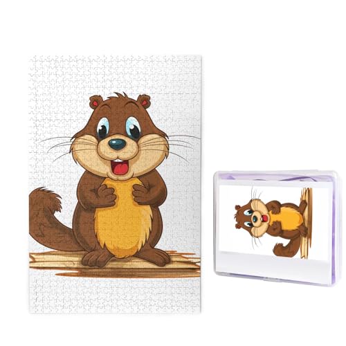 1000-teiliges Puzzle für Erwachsene, herausforderndes Holzpuzzle, Cartoon, animiertes Biber-Fotopuzzle, individuelles Bilderpuzzle für Erwachsene und Kinder, Familienspielabende, 50 x 49,5 cm Puzzle 1000-teiliges Puzzle für Erwachsene, herausforderndes Holzpuzzle, Cartoon, animiertes Biber-Fotopuzzle, individuelles Bilderpuzzle für Erwachsene und Kinder, Familienspielabende, 50 x 49,5 cm Puzzle von KLOPH