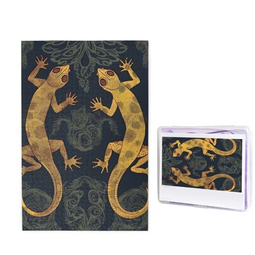 1000-teiliges Puzzle für Erwachsene, herausforderndes Holzpuzzle, Gecko-Eidechsen, Fotopuzzle, individuelles Bilderpuzzle für Erwachsene und Kinder, Familienspielabende, 50 x 49,5 cm Puzzle 1000-teiliges Puzzle für Erwachsene, herausforderndes Holzpuzzle, Gecko-Eidechsen, Fotopuzzle, individuelles Bilderpuzzle für Erwachsene und Kinder, Familienspielabende, 50 x 49,5 cm Puzzle von KLOPH