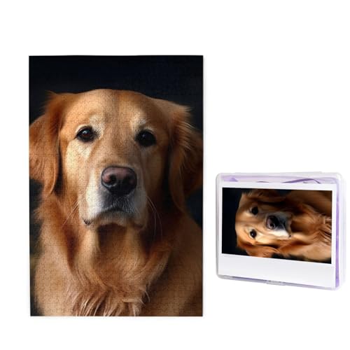 1000-teiliges Puzzle für Erwachsene, herausforderndes Holzpuzzle, Golden Retriever, Fotopuzzle, individuelles Bilderpuzzle für Erwachsene und Kinder, Familienspielabende, 50 x 49,5 cm Puzzle 1000-teiliges Puzzle für Erwachsene, herausforderndes Holzpuzzle, Golden Retriever, Fotopuzzle, individuelles Bilderpuzzle für Erwachsene und Kinder, Familienspielabende, 50 x 49,5 cm Puzzle von KLOPH