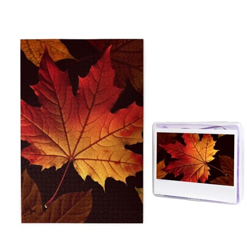 1000-teiliges Puzzle für Erwachsene, herausforderndes Holzpuzzle, Herbstblätter, Fotopuzzle, individuelles personalisiertes Bilderpuzzle für Erwachsene und Kinder, Familienspielabende, 50 x 49,5 cm 1000-teiliges Puzzle für Erwachsene, herausforderndes Holzpuzzle, Herbstblätter, Fotopuzzle, individuelles personalisiertes Bilderpuzzle für Erwachsene und Kinder, Familienspielabende, 50 x 49,5 cm von KLOPH