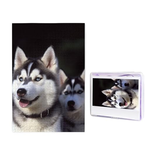 1000-teiliges Puzzle für Erwachsene, herausforderndes Holzpuzzle, Husky-Hund, Fotopuzzle, individuelles Bilderpuzzle für Erwachsene und Kinder, Familienspielabende, 50 x 49,5 cm Puzzle 1000-teiliges Puzzle für Erwachsene, herausforderndes Holzpuzzle, Husky-Hund, Fotopuzzle, individuelles Bilderpuzzle für Erwachsene und Kinder, Familienspielabende, 50 x 49,5 cm Puzzle von KLOPH