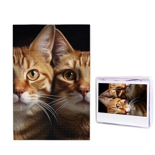 1000-teiliges Puzzle für Erwachsene, herausforderndes Holzpuzzle, Katzen-Fotopuzzle, individuelles Bild, Puzzle für Erwachsene und Kinder, Familienspielabende, 50 x 49,5 cm Puzzle 1000-teiliges Puzzle für Erwachsene, herausforderndes Holzpuzzle, Katzen-Fotopuzzle, individuelles Bild, Puzzle für Erwachsene und Kinder, Familienspielabende, 50 x 49,5 cm Puzzle von KLOPH