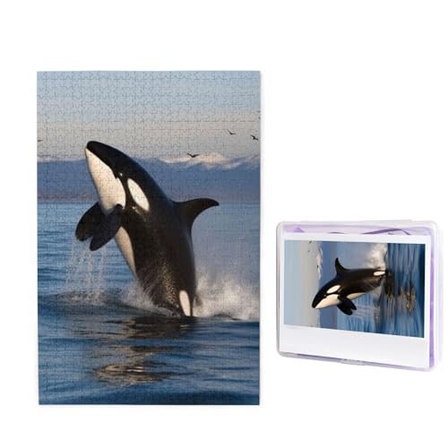1000-teiliges Puzzle für Erwachsene, herausforderndes Holzpuzzle, Killerwal, Fotopuzzle, individuelles Bilderpuzzle für Erwachsene und Kinder, Familienspielabende, 50 x 49,5 cm Puzzle 1000-teiliges Puzzle für Erwachsene, herausforderndes Holzpuzzle, Killerwal, Fotopuzzle, individuelles Bilderpuzzle für Erwachsene und Kinder, Familienspielabende, 50 x 49,5 cm Puzzle von KLOPH