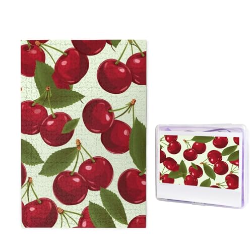 1000-teiliges Puzzle für Erwachsene, herausforderndes Holzpuzzle, Kirschfrucht, Fotopuzzle, individuelles Bilderpuzzle für Erwachsene und Kinder, Familienspielabende, 50 x 49,5 cm Puzzle 1000-teiliges Puzzle für Erwachsene, herausforderndes Holzpuzzle, Kirschfrucht, Fotopuzzle, individuelles Bilderpuzzle für Erwachsene und Kinder, Familienspielabende, 50 x 49,5 cm Puzzle von KLOPH