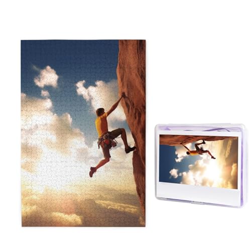 1000-teiliges Puzzle für Erwachsene, herausforderndes Holzpuzzle, Klettern, Sport, Fotopuzzle, individuelles Bilderpuzzle für Erwachsene und Kinder, Familienspielabende, 50 x 49,5 cm Puzzle 1000-teiliges Puzzle für Erwachsene, herausforderndes Holzpuzzle, Klettern, Sport, Fotopuzzle, individuelles Bilderpuzzle für Erwachsene und Kinder, Familienspielabende, 50 x 49,5 cm Puzzle von KLOPH