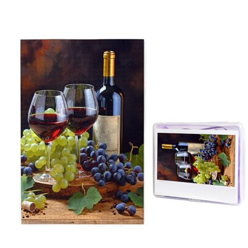1000-teiliges Puzzle für Erwachsene, herausforderndes Holzpuzzle, Kunst, Rotwein-Galssen und Trauben, Fotopuzzle, individuelles Bilderpuzzle für Erwachsene und Kinder, Familienspielabende, 50 x 49,5 1000-teiliges Puzzle für Erwachsene, herausforderndes Holzpuzzle, Kunst, Rotwein-Galssen und Trauben, Fotopuzzle, individuelles Bilderpuzzle für Erwachsene und Kinder, Familienspielabende, 50 x 49,5 von KLOPH