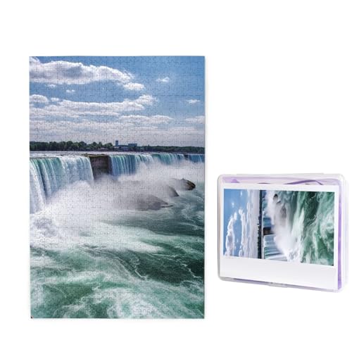 1000-teiliges Puzzle für Erwachsene, herausforderndes Holzpuzzle, Niagarafälle, Fotopuzzle, individuelles Bilderpuzzle für Erwachsene und Kinder, Familienspielabende, 50 x 49,5 cm Puzzle 1000-teiliges Puzzle für Erwachsene, herausforderndes Holzpuzzle, Niagarafälle, Fotopuzzle, individuelles Bilderpuzzle für Erwachsene und Kinder, Familienspielabende, 50 x 49,5 cm Puzzle von KLOPH