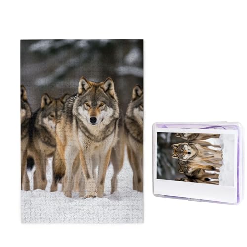 1000-teiliges Puzzle für Erwachsene, herausforderndes Holzpuzzle, Packung mit Wölfen, Fotopuzzle, individuelles Bilderpuzzle für Erwachsene und Kinder, Familienspielabende, 50 x 49,5 cm Puzzle 1000-teiliges Puzzle für Erwachsene, herausforderndes Holzpuzzle, Packung mit Wölfen, Fotopuzzle, individuelles Bilderpuzzle für Erwachsene und Kinder, Familienspielabende, 50 x 49,5 cm Puzzle von KLOPH